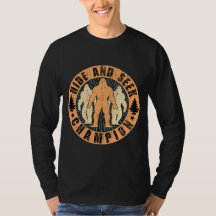 Cacher et chercher Bigfoot T-shirt homme drôle fem