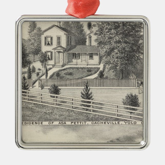 Cacheville res, Madison mill Metal Ornament (Front)
