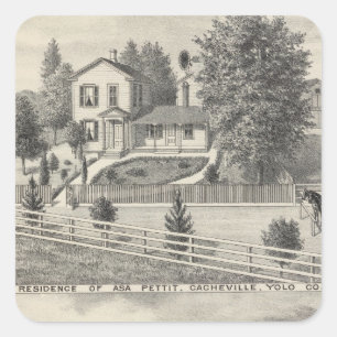 Cacheville res, Madison mill Square Sticker