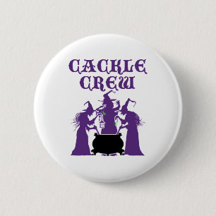 Cackle Crew Medieval Halloween Witch Witches 2 Inch Round Button