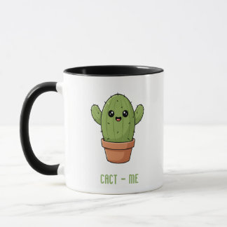 Cact-Us Funny Cactus Couple Pun Anniversary Gift Mug