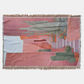 Cacti Ally | Art Throw Blanket | Original Painting