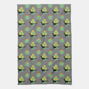 Cacti And Roadrunners Kitchen Towel
