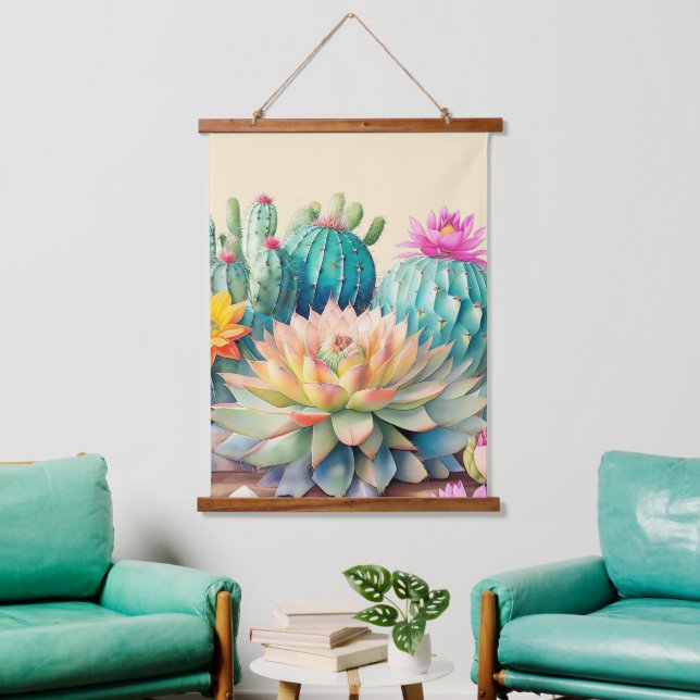 Cacti And Succulent  Hanging Tapestry (Living Room)