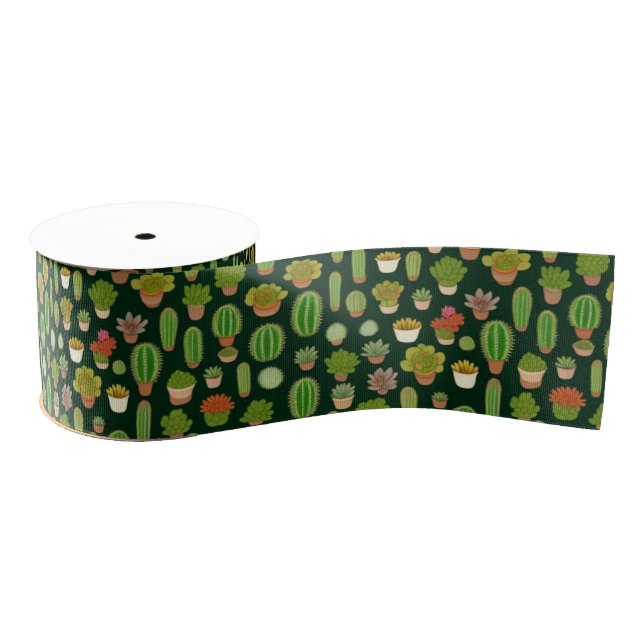 Cacti and Succulent Wonderland Grosgrain Ribbon (Spool)
