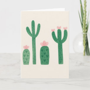 Cacti Blank Greeting  Card