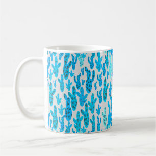 Cacti blue mug