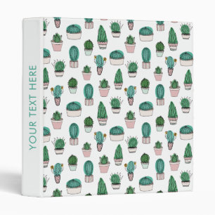 Cacti Cactus plant pattern Binder
