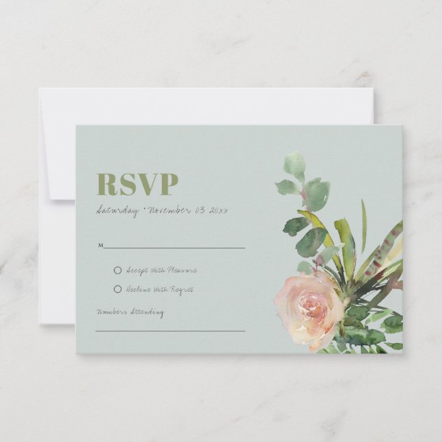 CACTI FLORAL ROSE GRIS FOLIAGE EAU COULEUR RSVP (Devant)