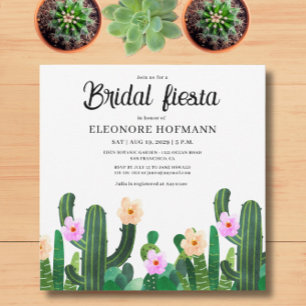 Cacti flowers Bridal Fiesta Invitation