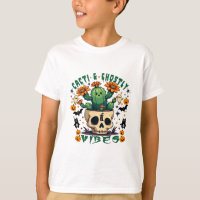 Cacti & Ghostly Vibes: Spooky Pumpkin Design