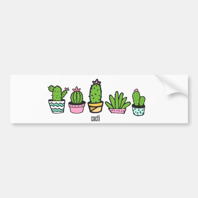 cacti grouping bumper sticker (Front)