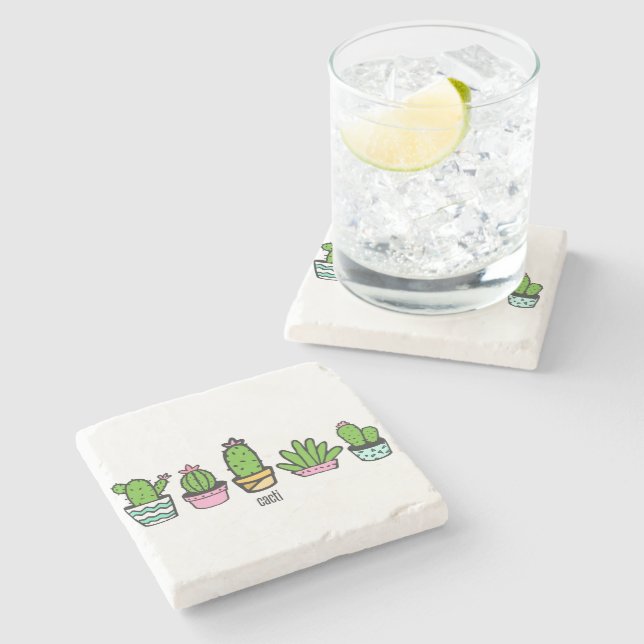 cacti grouping stone coaster (Side)