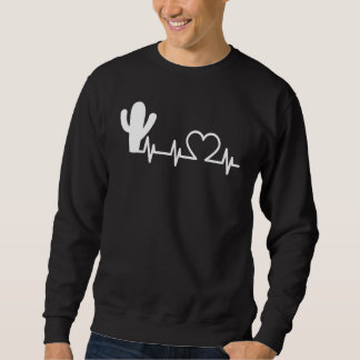 Cacti Heartbeat Saguaro Cactus Heart Beat Pride Sweatshirt