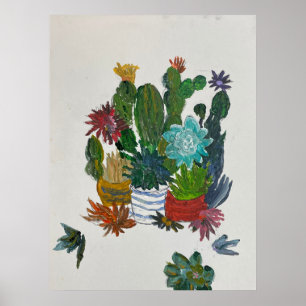 Cacti in Pots   Poster