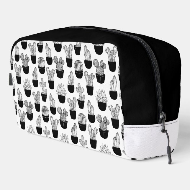 Cacti Line Art Pattern Dopp Kit (Right Corner)
