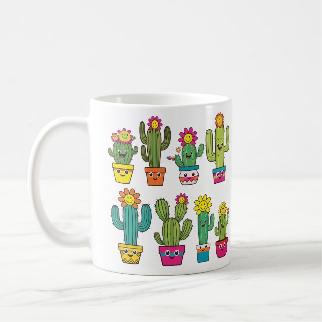 Cacti lovers cute ones coffee mug (Left)