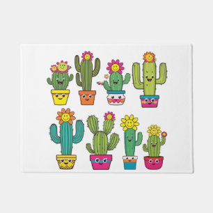 Cacti lovers cute ones doormat