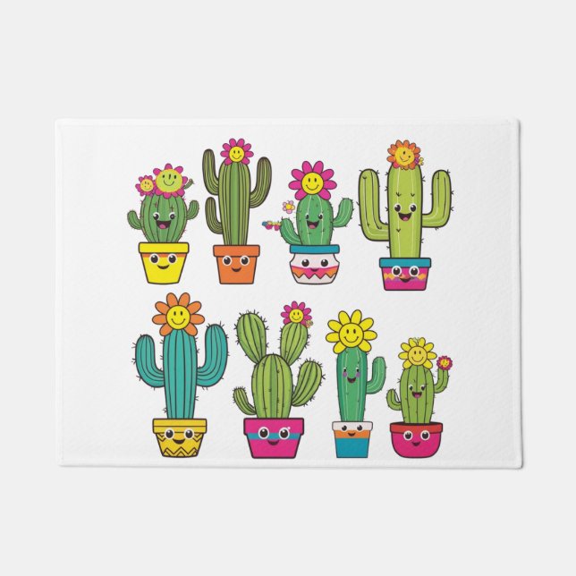 Cacti lovers cute ones doormat (Front)