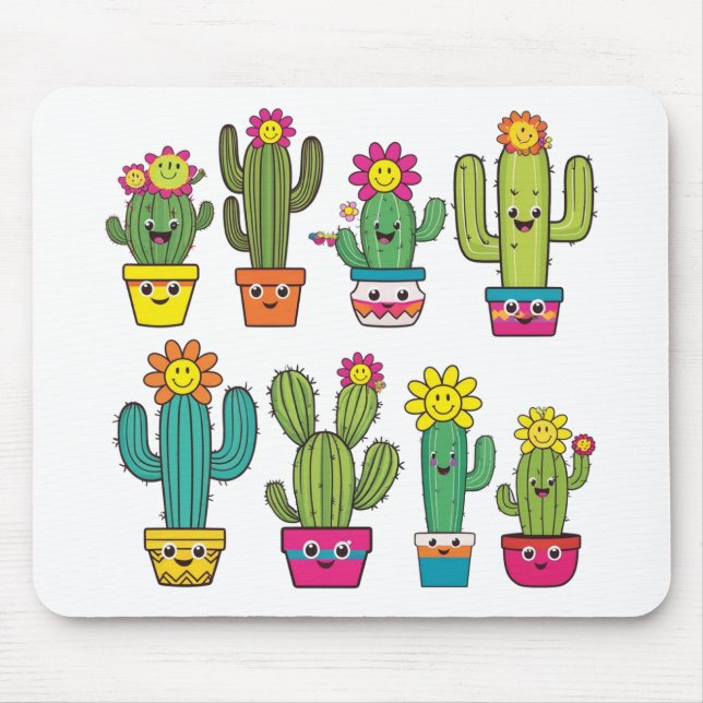 Cacti lovers cute ones mouse pad (Front)