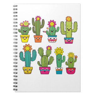 Cacti lovers cute ones notebook