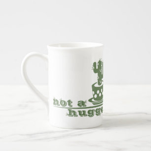 Cacti Not a hugger cactus funny saying Bone China Mug