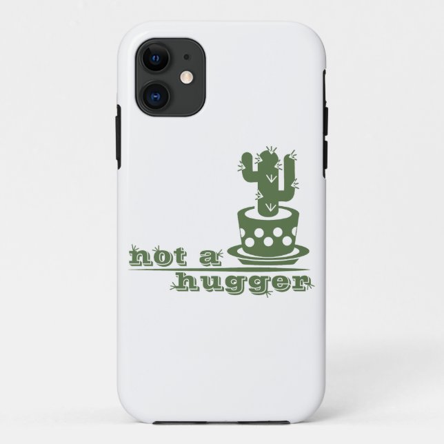Cacti Not a hugger cactus funny saying Case-Mate iPhone Case (Back)