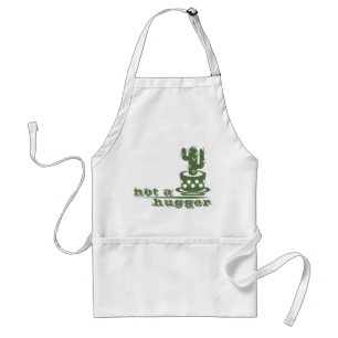 Cacti Not a hugger cactus funny saying Standard Apron