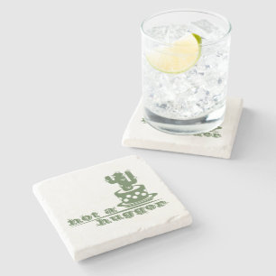 Cacti Not a hugger cactus funny saying Stone Coaster