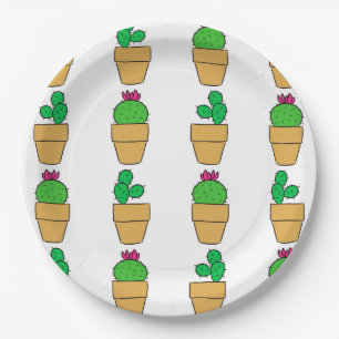 Cacti Paper Plate
