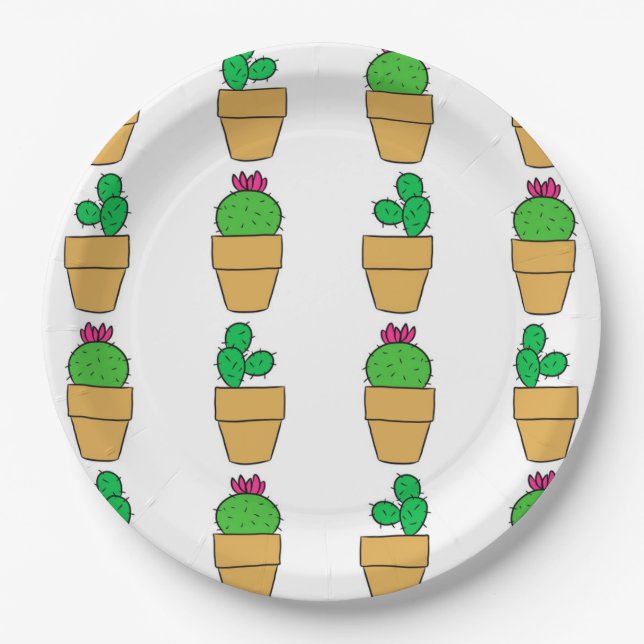 Cacti Paper Plate (Front)
