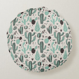 Cacti Round Pillow