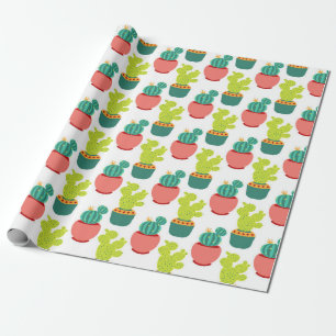 Cacti Succulents Plants Mexican Cinco de Mayo Wrapping Paper