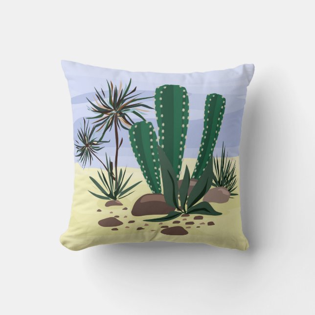 Cacti, succulents . throw pillow (Front)