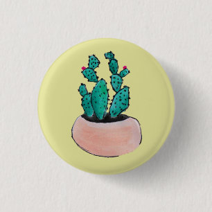 Cactus 1 Inch Round Button