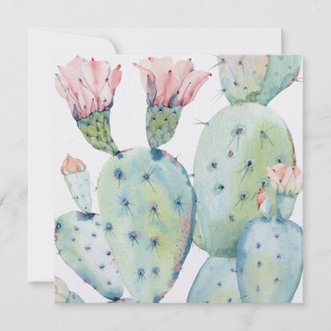 Cactus 21e anniversaire Invitation (Devant)
