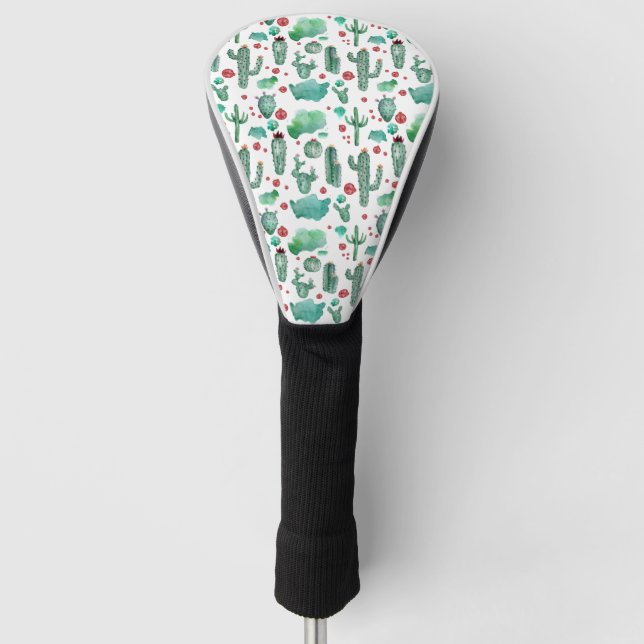 cactus and ladybug pattern - golf head cover (Front)