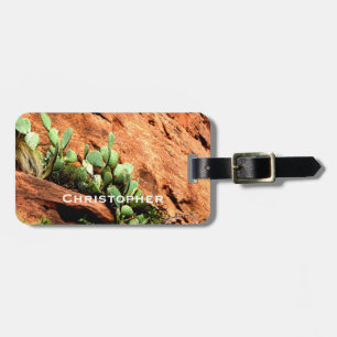 Cactus and Red Rocks Southwest Name Bag Luggage Tag