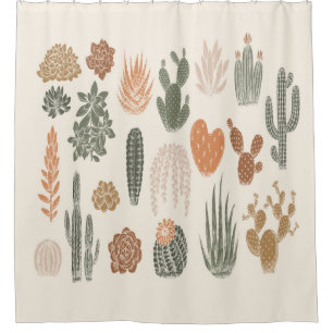 Cactus and succulent seamless pattern