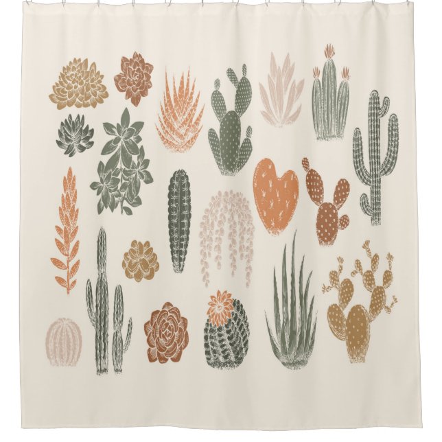 Cactus and succulent seamless pattern (Front)