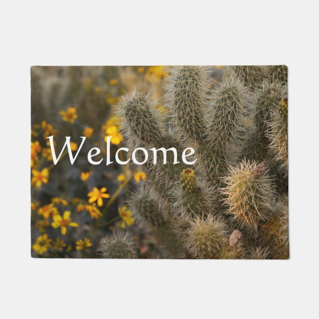 Cactus and wildflowers doormat (Front)