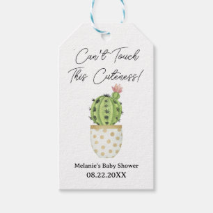 Cactus Baby Shower “Can’t Touch This Cuteness”  Gift Tags