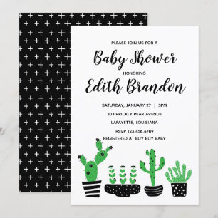 Cactus Baby Shower Invitation
