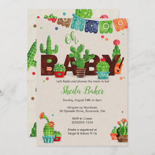 Cactus Baby Shower Invitation   Cactus Theme