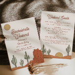 Cactus Bachelorette Party Invitation Itinerary<br><div class="desc">This is a desert bachelorette invitation template featuring southwest elements and a rodeo themed font pairing. ALL fonts and colours are editable // For matching items, please visit the "BETTY" collection in the Sincerely By Nicole Zazzle store. * If you like this design but don't see it available for something...</div>