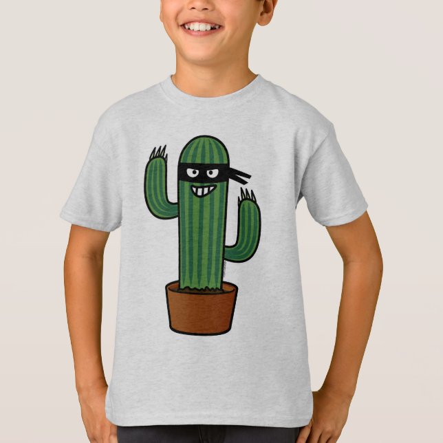 Cactus bandido ninja masked sneaky bandit T-Shirt (Front)