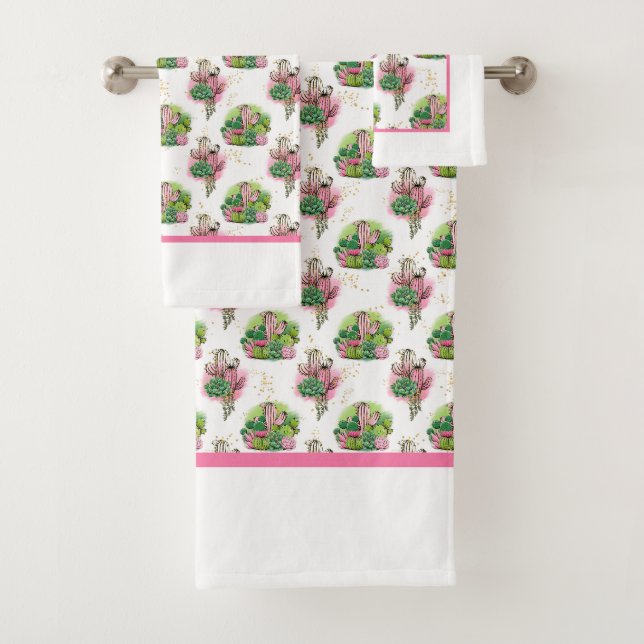Cactus  bath towel set (Insitu)