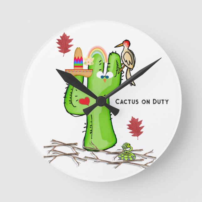 Cactus Bird Clock (Front)