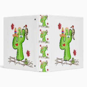 Cactus Bird Snake children's school binder