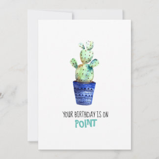 Cactus birthday card
